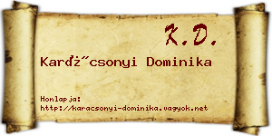 Karácsonyi Dominika névjegykártya
